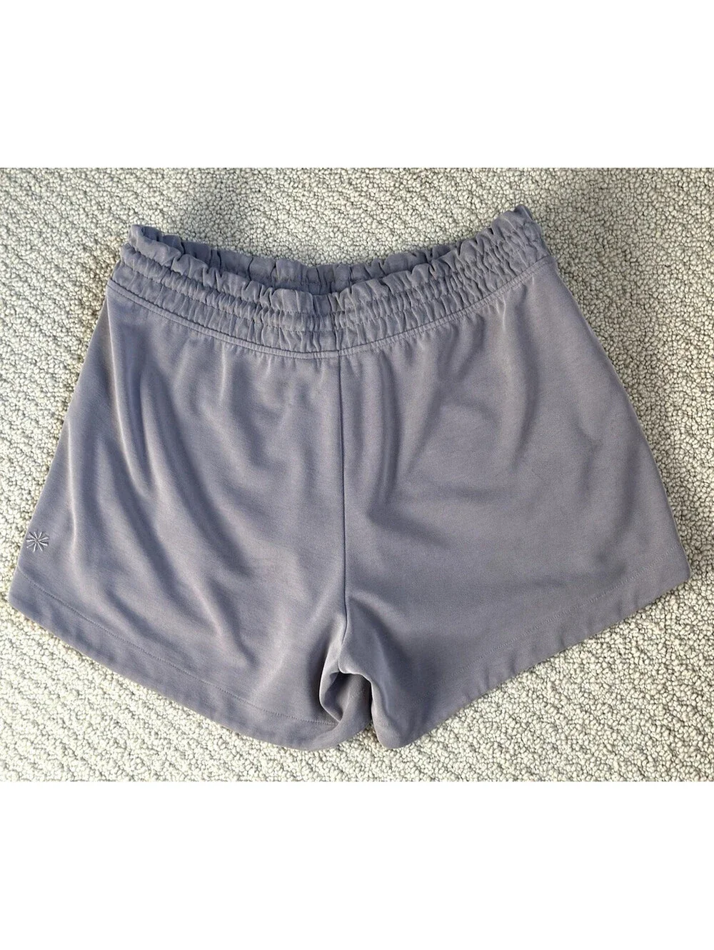 ATHLETA Seasoft Shorts Medium Tan Mid Rise Semi-Fitted Suede-Soft